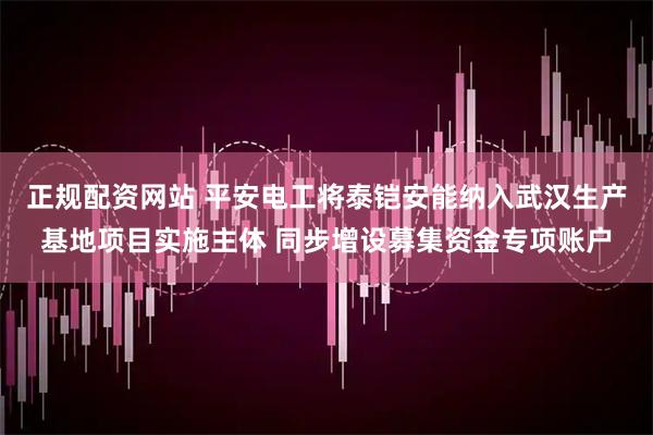 正规配资网站 平安电工将泰铠安能纳入武汉生产基地项目实施主体 同步增设募集资金专项账户